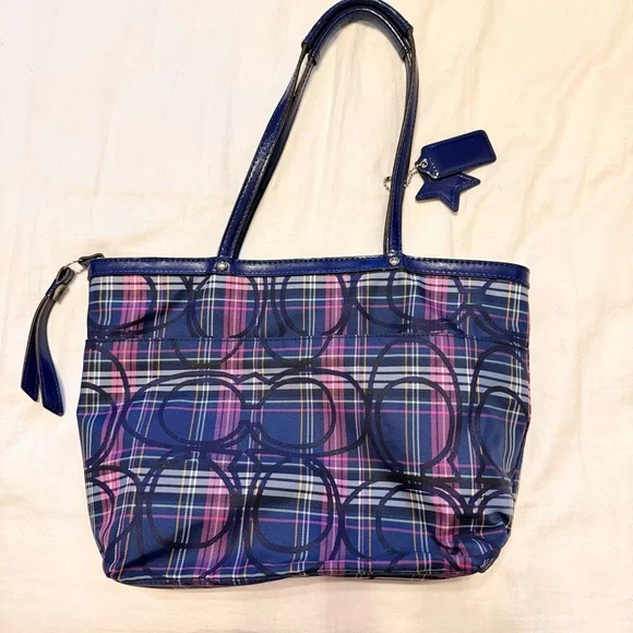 Coach Tartan Purple/Blue Plaid - Picture 8 of 10